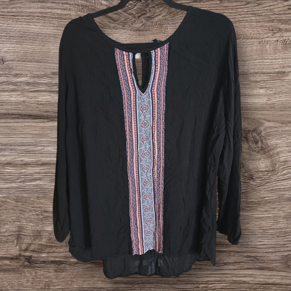 George Black Boho Top/blouse